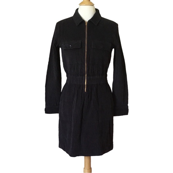 J. Crew Zip Front Cinched Corduroy Dress - Picture 2 of 12